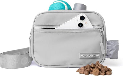 Pup Culture Dog Treat Pouch with Poop Bag Dispenser and Removable Treat Pouch | Cross Body Dog Walking Bag | The Perfect Puppy Training Tool and Even Better Gift