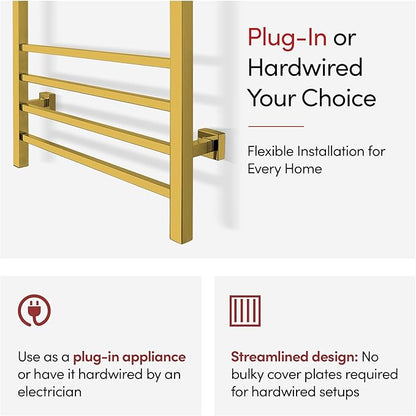 WarmlyYours Heated Towel Rack for Bathroom