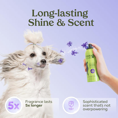 PAWFUME Dog Detangler Grooming Spray, Royal Lavender, 1-Pack – Keeps Pups Fresh All Day – Hypoallergenic, Alcohol-Free, Detangling & Moisturizing – Salon-Quality Dog Necessities for Coat & Fur Care