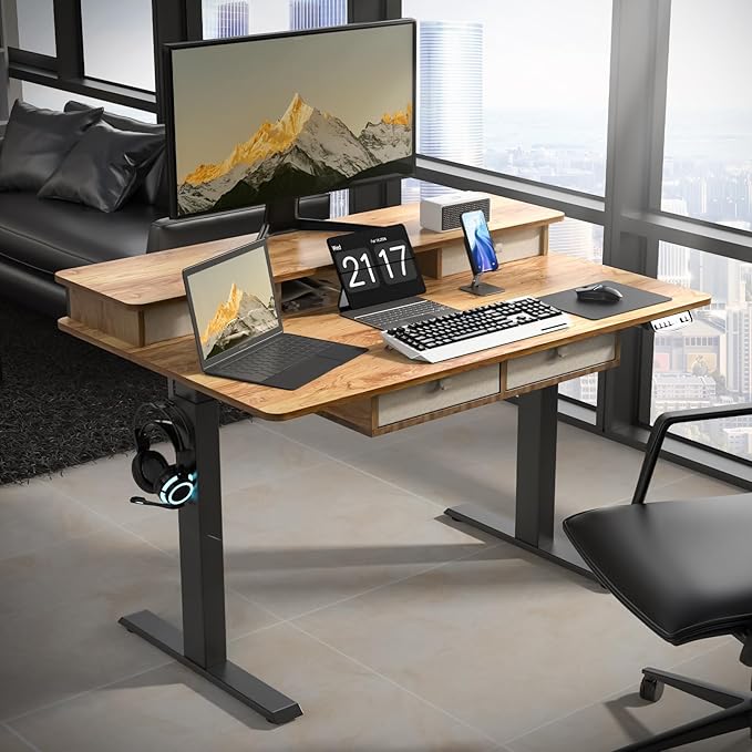 48 * 30 Inches Electric Standing Widened Desk Adjustable Height
