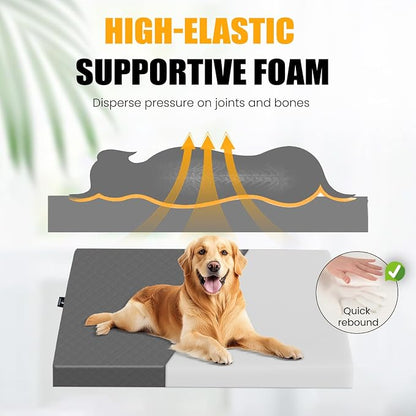 Car Dog Bed for Trunk,Non-Slip SUV Cargo Liner for Dogs | Travel Pet Mat Cushion with Supportive Foam, Removable Cover for Easy Cleaning, Suitable for SUV&Truck