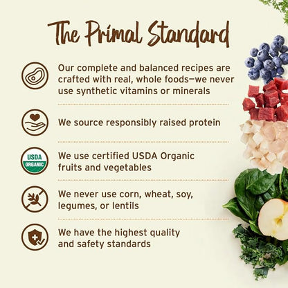 Primal Freeze Dried Raw Dog Food Nuggets, Duck, Complete & Balanced Meal, Also Use as Topper or Treat, Premium, Healthy, Grain Free, High Protein Raw Dog Food, 5.5 oz