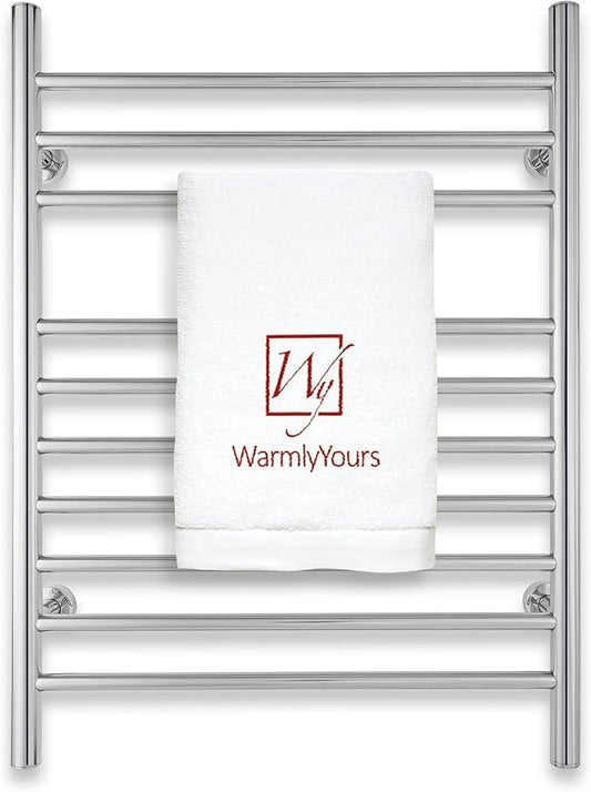 Heated Towel Rack, 10-Bar Wall-Mounted Electric Towel Warmer, Polished