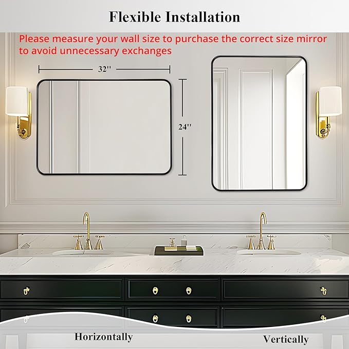 Fabuday Bathroom Mirror for Over Sink