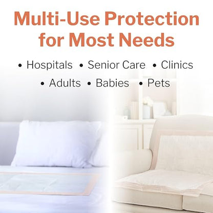 McKesson Underpads Bed Pads, Heavy Absorbency, 30 x 36 in, 100 ct | Chux Pads for Adults and Elderly, Baby Changing, Pee Pad for Pets