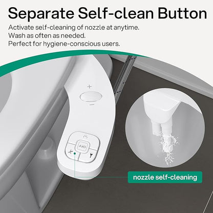 hansrapo Left-Hand Bidet Attachment– Non-Electric Dual Nozzle