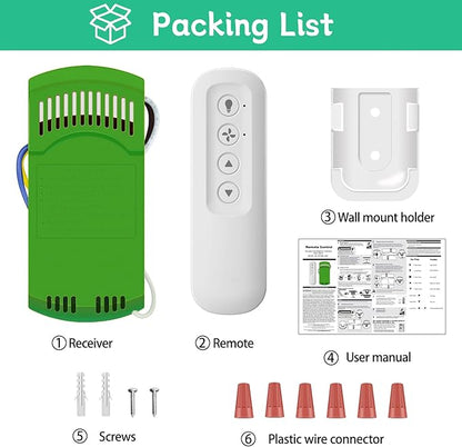 Replacement for Ceiling Fan Remote Control Kit
