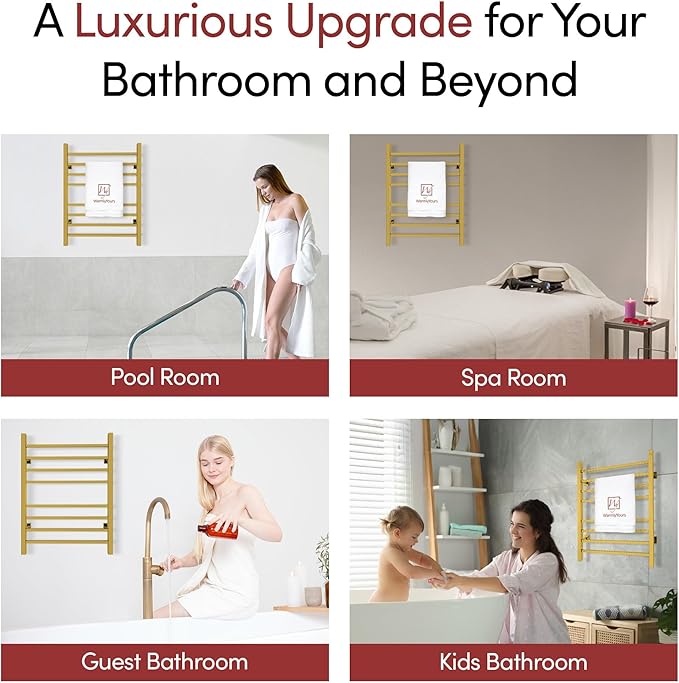 WarmlyYours Heated Towel Rack for Bathroom