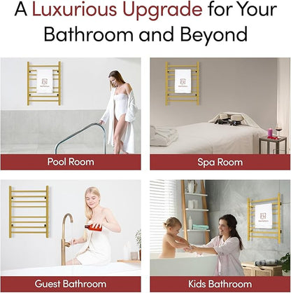 WarmlyYours Heated Towel Rack for Bathroom