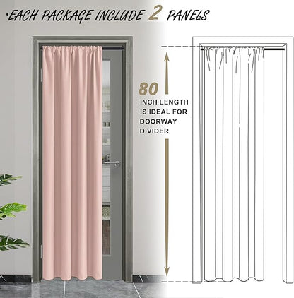 JIUZHEN 80 Inch Length Door Curtains