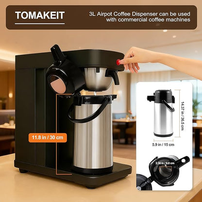 Airpot Coffee Carafe for Keeping Hot, 102oz/3L Coffee Dispenser Thermal