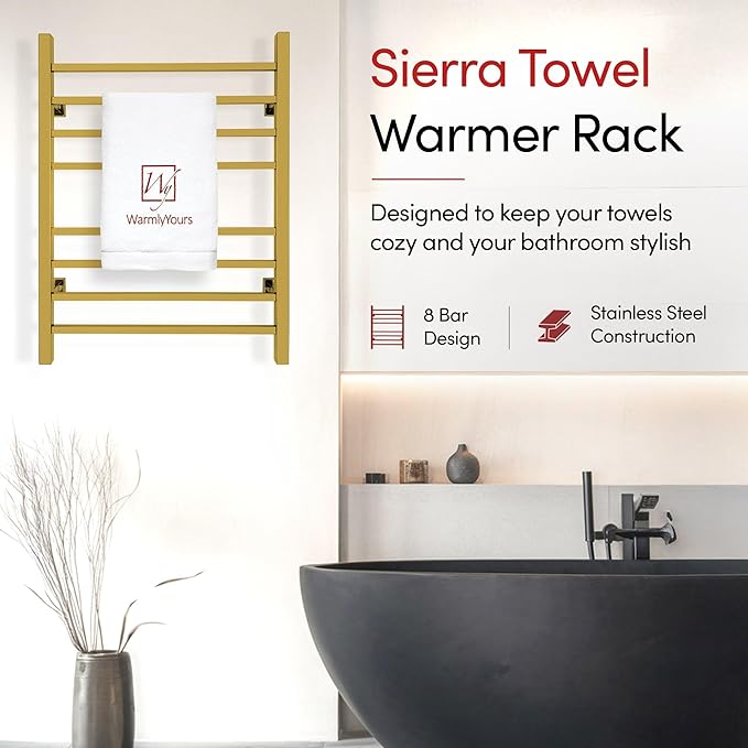 WarmlyYours Heated Towel Rack for Bathroom