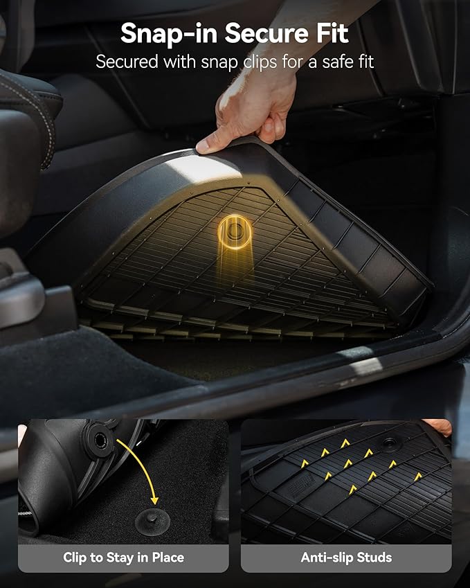 3W Floor Mats Fit for Honda HR-V 2023-2025 2026 & Acura ADX 2025 2026 TPE All Weather Custom Fit Floor Liner for Honda HRV 1st and 2nd Row Car Mats Black(Include Hybrid) (Not fit Premium Audio System)