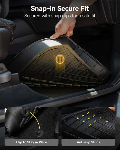 3W Floor Mats Fit for Honda HR-V 2023-2025 2026 & Acura ADX 2025 2026 TPE All Weather Custom Fit Floor Liner for Honda HRV 1st and 2nd Row Car Mats Black(Include Hybrid) (Not fit Premium Audio System)