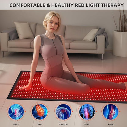 Red Light Therapy Large Mat for Whole Body Relief 71''x31'' Infrared Therapy