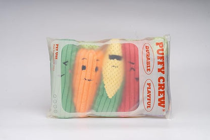 Squeaky Dog Plush Toy, Veggie Bite_Stick Collection, 8'', for Small and Medium Dogs (5 in 1)