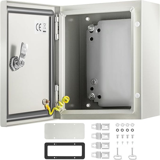 VEVOR NEMA Steel Enclosure, IP66 Waterproof & Dustproof, Outdoor/Indoor