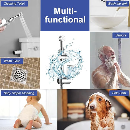 Chrome Handheld Bidet Sprayer Attachment