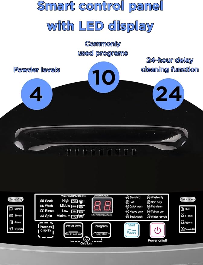 17.7 lbs Full Automatic Washing Machine