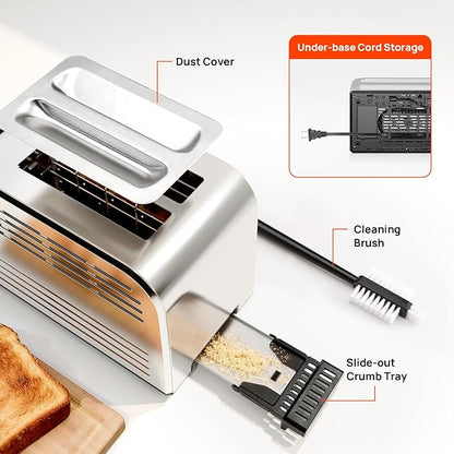 Toaster 2 Slice, Consciot Smart Touch Screen Toasters