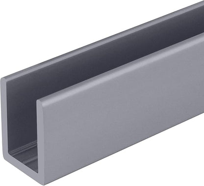 Brixwell SDCD38A-CCP48-XCP10 Satin Anodized 3/8" Fixed Panel Shower Door Deep