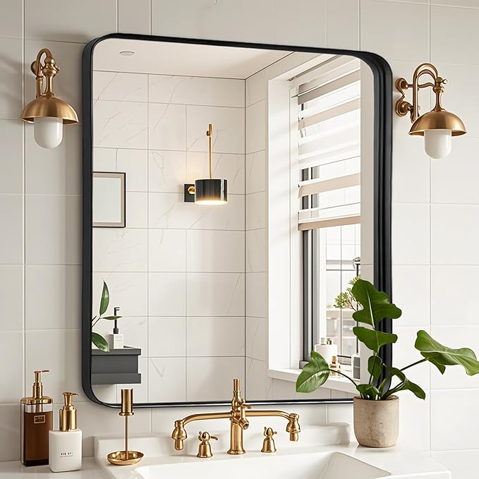 Fabuday Bathroom Mirror with Black Frame