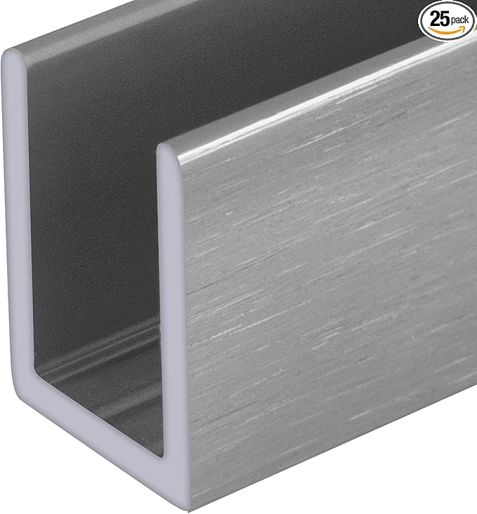 Brixwell SDCD38AB-CCP36-XCP25 Brushed Anodized 3/8" Fixed Panel Shower Door