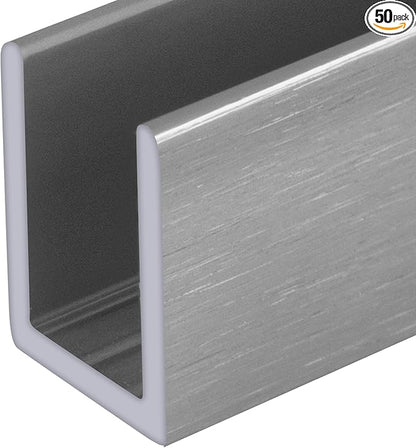 Brixwell SDCD38AB-CCP24-XCP50 Brushed Anodized 3/8" Fixed Panel Shower Door