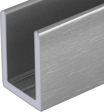 Brixwell SDCD38AB-CCP72 Brushed Anodized 3/8" Fixed Panel Shower Door Deep