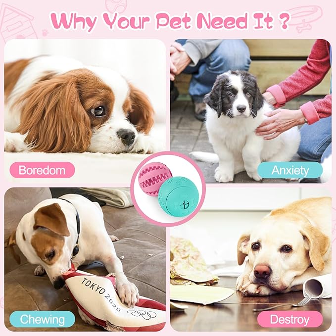 HIPPIH Dog Puzzle Toys & Interactive Toys for Large & Small Dogs - IQ Training, Chewing, Teeth Cleaning & Treat Dispensing - 2 Pack
