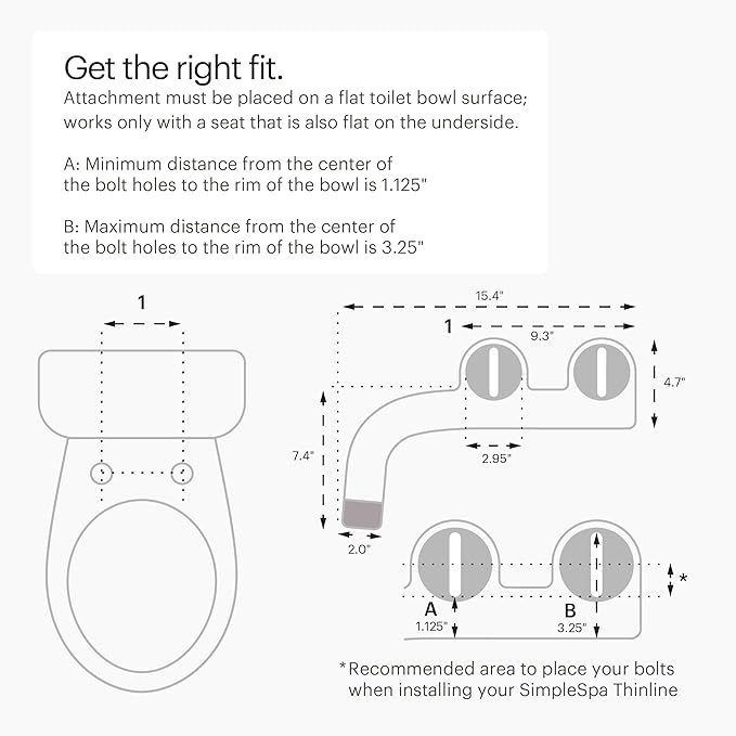 Brondell Bidet Attachment for Toilet SS-250 SimpleSpa Fresh Water Spray