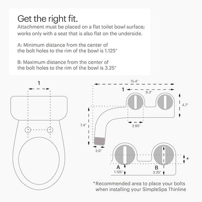 Brondell Bidet Attachment for Toilet SS-250 SimpleSpa Fresh Water Spray