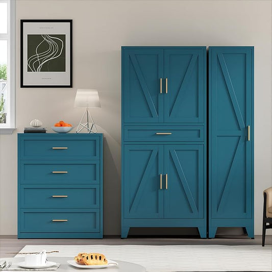 COFaR Farmhouse Storage Kitchen Pantry Cabinet