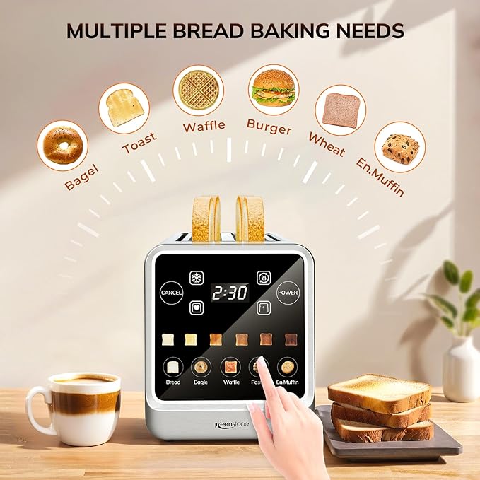 Keenstone Toaster 4 Slice, Digital Smart Toaster