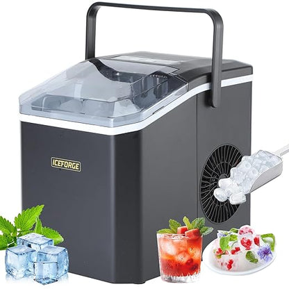 Portable ice Machine: with Handle, with Cleaning Function, with Basket and Spoon
