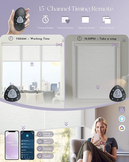 Graywind Motorized Light Filtering Shades Compatible