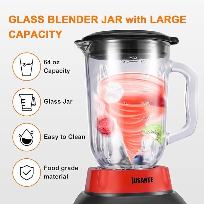 Blender, Countertop Blender for Smoothies