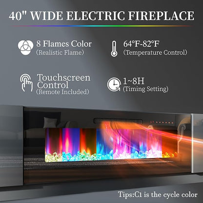 AMERLIFE Fireplace TV Stand
