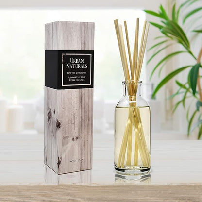 Urban Naturals Bowties & Bourbon Reed Diffuser Gift Set | Dark Oak, Bergamot &