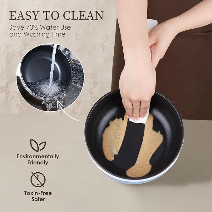 Audecook Hot Pot Electric, 1.7L Mini Electric Skillet Portable Nonstick Sauté