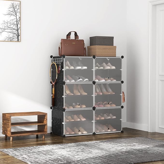 ROJASOP 6-Tier 24-Pair Expandable Shoe Rack Organizer