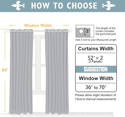 ChrisDowa 100% Blackout Curtains