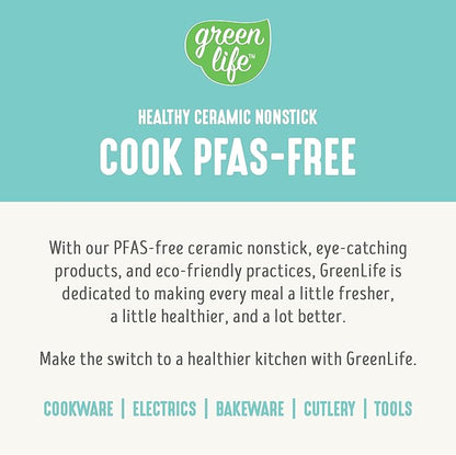 GreenLife Rice Cooker with Removable PFAS-Free Ceramic Nonstick Pot, 3-Cups