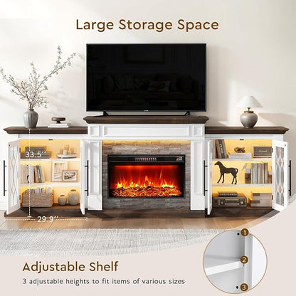 104" LED Fireplace TV Stand