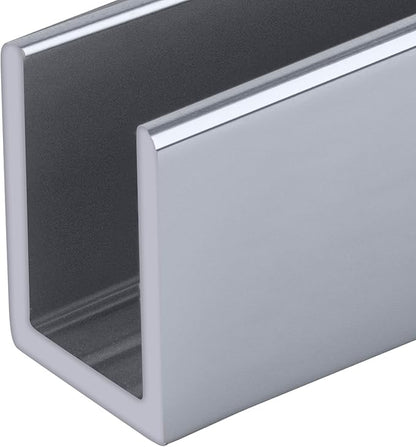 Brixwell SDCD38BA-CCP48 Brite Anodized 3/8" Fixed Panel Shower Door Deep