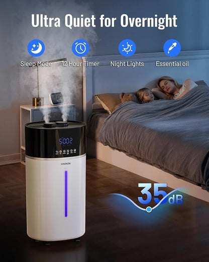 Yokekon Cool and Warm Mist Humidifier Large Room, 4.76Gal/18L Humidifiers