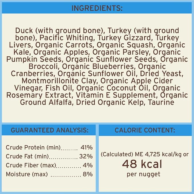 Primal Freeze Dried Raw Dog Food Nuggets, Duck, Complete & Balanced Meal, Also Use as Topper or Treat, Premium, Healthy, Grain Free, High Protein Raw Dog Food, 5.5 oz
