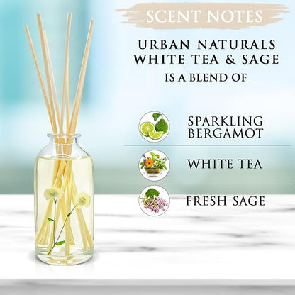 Urban Naturals White Tea & Sage Reed Diffuser Set | Made