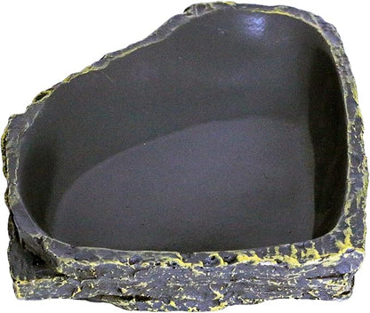 Reptile Feeding Dish Corner Bowl,Water Dish Food Bowl, Amphibians Tank and Little Critters Water Bowl, Reptile Feeding Terrarium Bowls for Bearded Dragon Lizard,Hermit Crab,Gecko,Tortoise,Frog