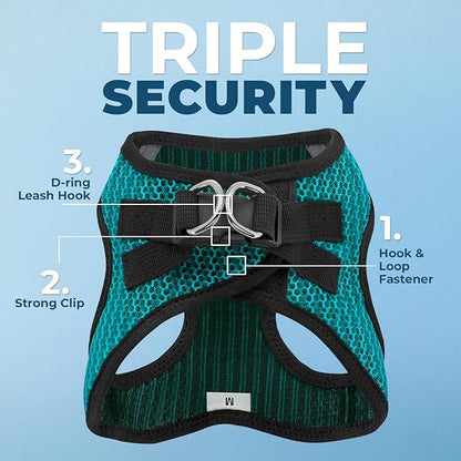 Best Pet Supplies Voyager Step-in Air Harness - All Weather Mesh, Reflective, No Pull Harness for Dogs, Cats - Secure with Hook & Loop Fastener, Buckle, Double D-Rings - Tone, XL